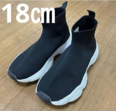 GU KIDSスニーカーブーツ ブラック 18cm
