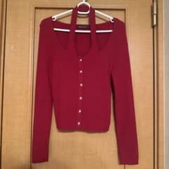 Emerson Long ニット カーディガン レッドのサムネイル