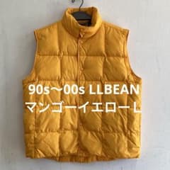 90s 人気のマンゴーオレンジ エルエルビーン ダウンベスト 90s 00s LLBEAN ダウンベスト マンゴーL - メルカリ