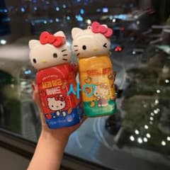 韓国 セブンイレブン ハローキティ 2個 蓋 キーホルダー ストラップ