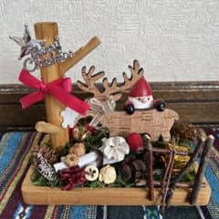 クリスマス アレンジメント サンタ トナカイのサムネイル