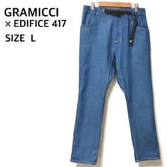 GRAMICCI x EDIFICE collaboration stretch denim pants, size L, climbing easy.