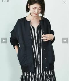 スピック&スパン フリース MA-1リバーシブルブルゾン ブラック