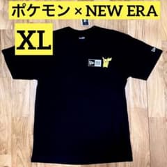 ポケモン× NEW ERA》ピカチュウ イーブイフレンズ Tシャツ XL 黒