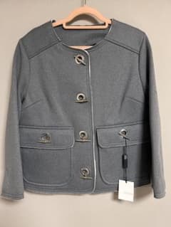 DOUBLE STANDARD CLOTHING ノーカラージャケットのサムネイル