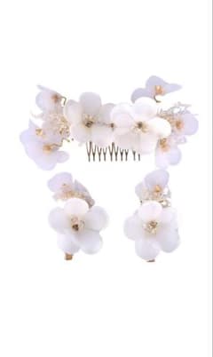 ホワイトフラワー ヘアアクセサリーセットのサムネイル