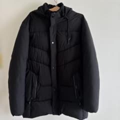 YUHANFUSHI 안솜 재킷 4XL 블랙 후드 첨부 큰 사이즈