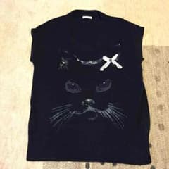 猫 黒のチュニック ニット Riiiiiin.s様専用☆彡のサムネイル