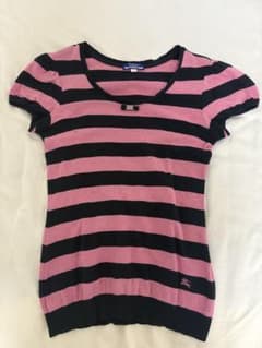 最終値下げ】BURBERRY BLUE LABEL ボーダー ニット 半袖 - メルカリ