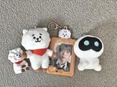 BTS 진 RJ 우트군 키링 마스코트 트레카 홀더 4점 세트