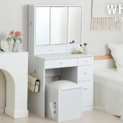 本日限定❣️【組立済み】ドレッサー 収納たっぷりホワイトのサムネイル