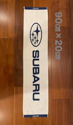 SUBARU ロゴ入りタオル ホワイト×ブルー 90cm×20cm - 4