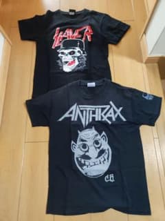 スレイヤーとアンスラックスのTシャツ2枚セット！サイズＳのサムネイル