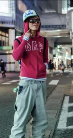 archive OLD GAP zip hoodie ピンク ジップパーカー M - メルカリ