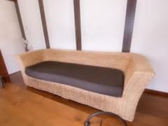 アジアン家具 3人掛けソファー 幅230cm インドネシア製 藤ラタン