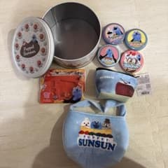 메르카리시 한정 퍼펫 순순 빈 캔 케이스 파우치 세트