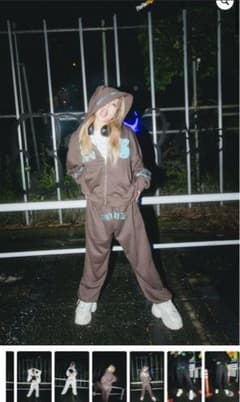 nope girl  セットアップ　ZIP HOODY SWEAT PANTSのサムネイル