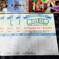 豊島園 夏の1日券 4枚セットのサムネイル