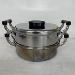 ステンレス製 2段蒸し器 茶碗蒸し せいろ J0432 - メルカリ
