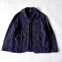 tricot COMME des GARCONS 花柄刺繍ジャケット 紺 S 綿 - メルカリ