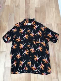 Aloha Blossom アロハシャツ 極楽鳥花柄 ブラック 44 Aloha Blossom アロハシャツ 極楽鳥花柄 ブラック 44 - メルカリ