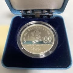 アルベールビル冬季五輪 100フラン記念銀貨 - メルカリ