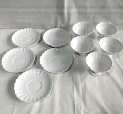 有田焼 賞美堂 観山 白磁 菊割皿揃5枚 高台鉢揃5個セット - メルカリ