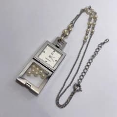 MIKIMOTO ペンダントウオッチ 懐中時計 7Pパール付き ネックレス