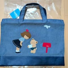 ☆新品未使用タグ付☆手刺繍☆familiar ファミリア デニムバッグ　NBのサムネイル