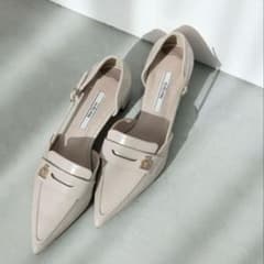 Herlipto Trois Heel Loafers ecru 37 - メルカリ