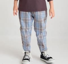 branshes チェック柄　ガーデナーテーパードロングパンツ 130cmのサムネイル