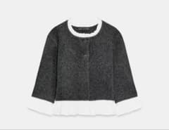 ZARA ポプリンコンビニットジャケット S - メルカリ