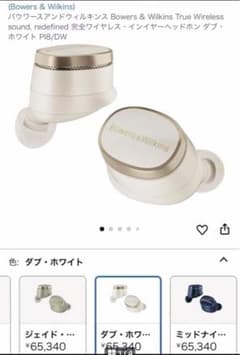 バウワースアンドウィルキンス ワイヤレス インイヤーヘッドホン PI8