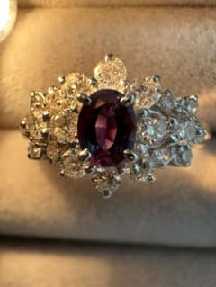 アレキサンドライト0.36ct /ダイヤモンド0.55ctプラチナリング - メルカリ