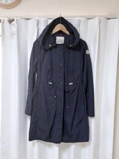 モンクレールANTHEMIS ネイビー フード付 ナイロン スプリングコート