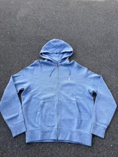 【90sPOLO Ralph Lauren】ダブルジップパーカーフェードブルーのサムネイル