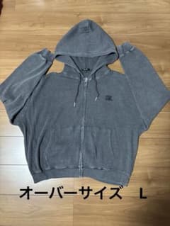 ジップアップパーカー グレー L ワッフル素材 Alfred Alexのサムネイル