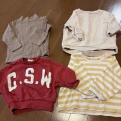 子供服　まとめ売り 4点 トレーナー クルーネックtシャツ　80-90 秋冬のサムネイル