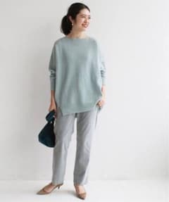 IENA 別珍ストレッチ パンツ　サックスブルー　T36サイズのサムネイル