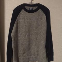 w*x様 OLD Stussy ラグランニット セーター Mサイズのサムネイル