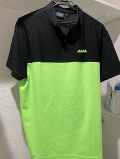 AAA 黒 蛍光グリーン ポロシャツのサムネイル