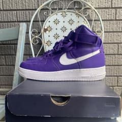 Nike Air Force 1 紫白 ハイカットQS 27.5cm - メルカリ