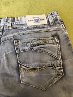 色 ゲキ渋）34インチ REGASS DENIM デニムパンツ - メルカリ