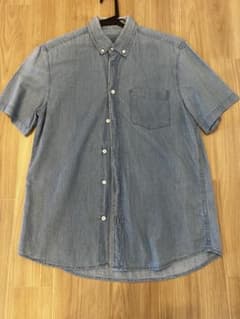 【クリーニング済】スタイリスト厳選 H&M 半袖シャツ ブルー S〜Mのサムネイル