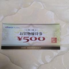 ヤマダ電機株主優待券500円券　10枚のサムネイル