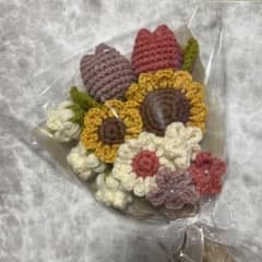 毛糸フラワーブーケ♡ 枯れない花束 ハンドメイド ギフト インテリア かぎ針のサムネイル