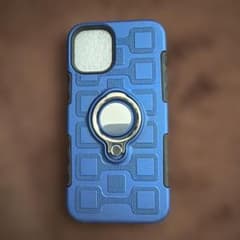 iPhone 12 mini用 耐衝撃ケース ブルー リング付きのサムネイル
