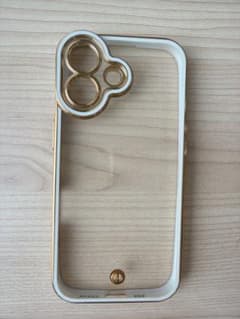 iPhone17用ケース ゴールドフレーム クリア - 4