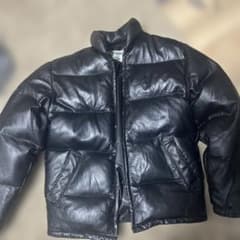 Schott ブラック　レザーダウンジャケット 36のサムネイル