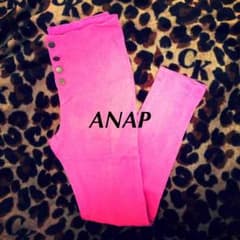 【ANAP】蛍光ピンクハイウエストパンツのサムネイル